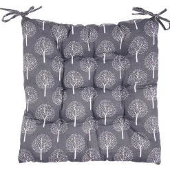 Dessus de chaise à nouettes effet lin 40x40cm