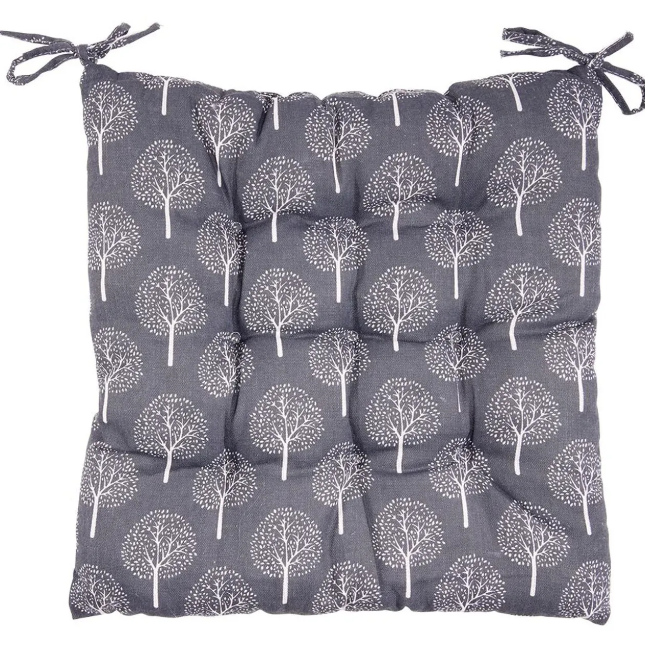 Dessus de chaise à nouettes effet lin 40x40cm