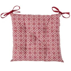 Dessus de chaise matelassé rouge brique Dolce Vita