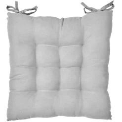 Dessus de chaise matelassé gris