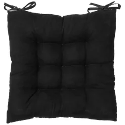 Dessus de chaise matelassé noir