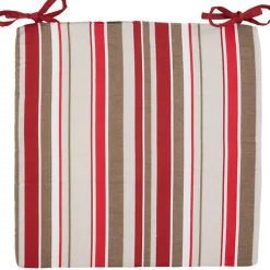 Dessus de chaise rayé rouge