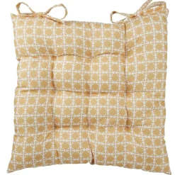 Dessus de chaise réversible jaune et gris