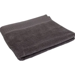 Drap de bain coton gris foncé
