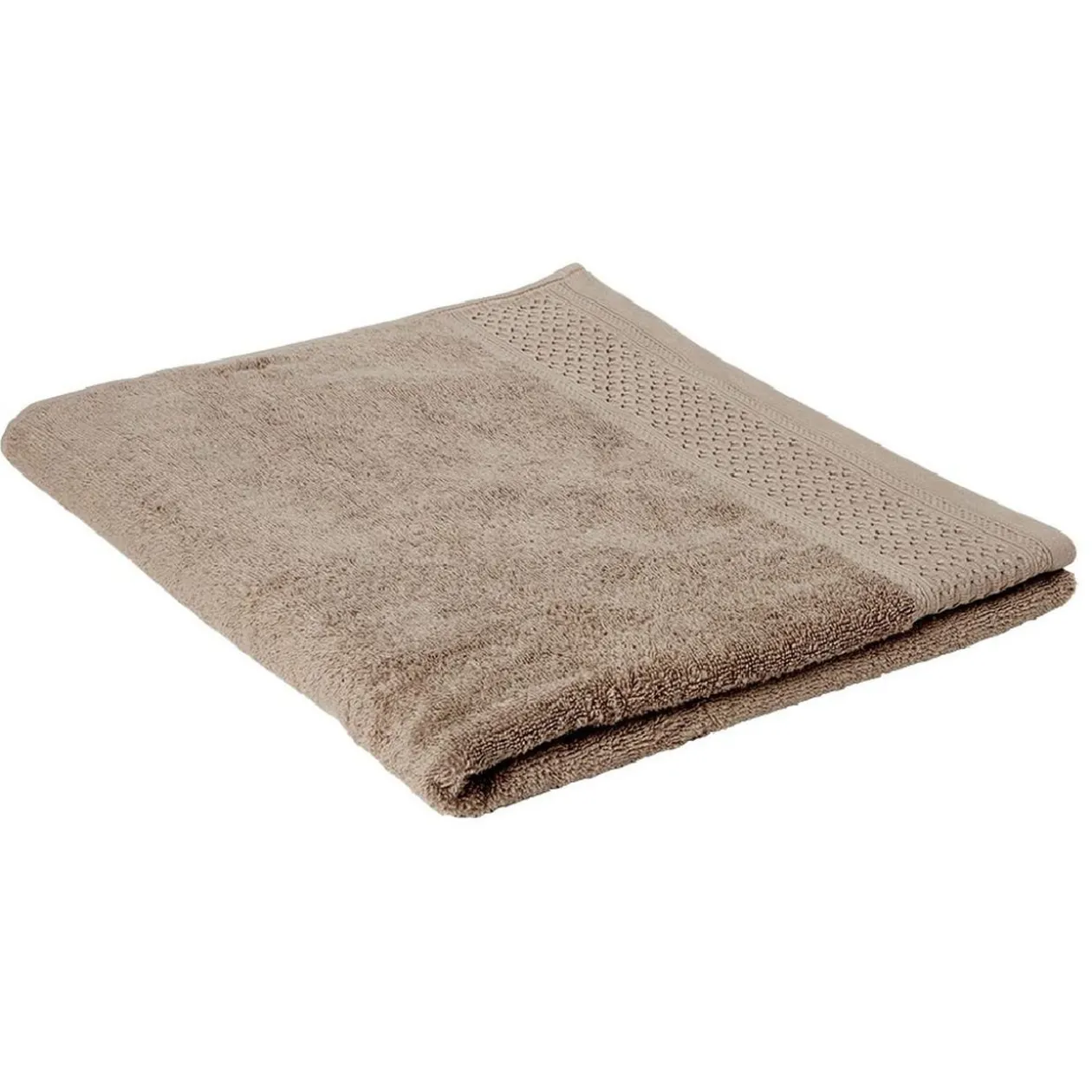 Drap de bain en coton taupe 90x150 cm