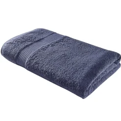 Drap de bain maxi 90x150cm coton bleu marine