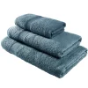 Drap de bain 70x130cm coton bleu paon