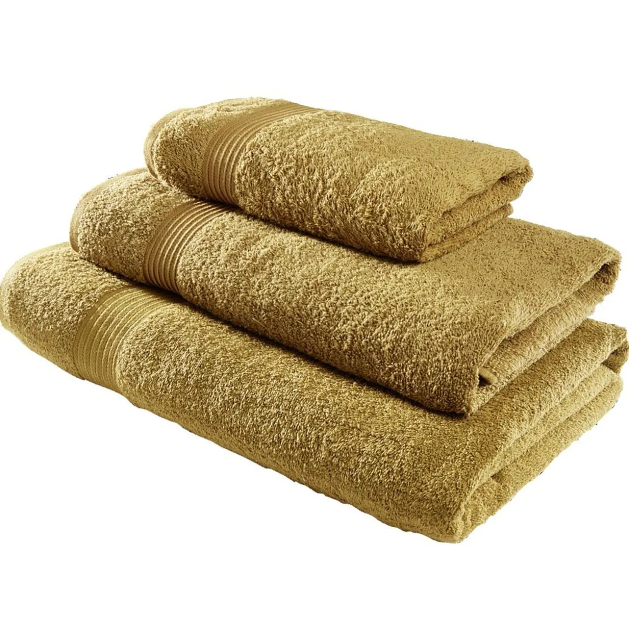 Drap de bain 70x130cm coton jaune bronze
