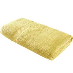 Drap de bain 70x130cm coton jaune ocre