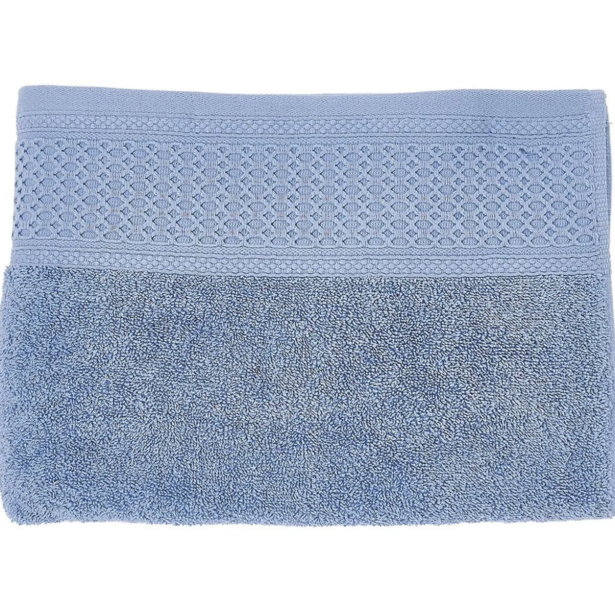 Drap de douche en coton bleu 70x130 cm