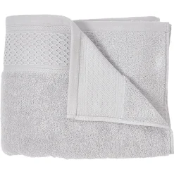 Drap de douche en coton gris 70x130 cm