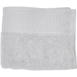 Drap de douche en coton gris 70x130 cm