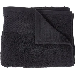 Drap de douche en coton noir 70x130 cm