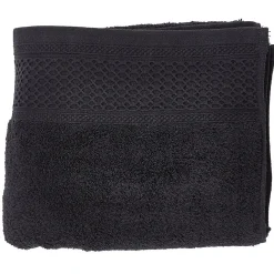 Drap de douche en coton noir 70x130 cm