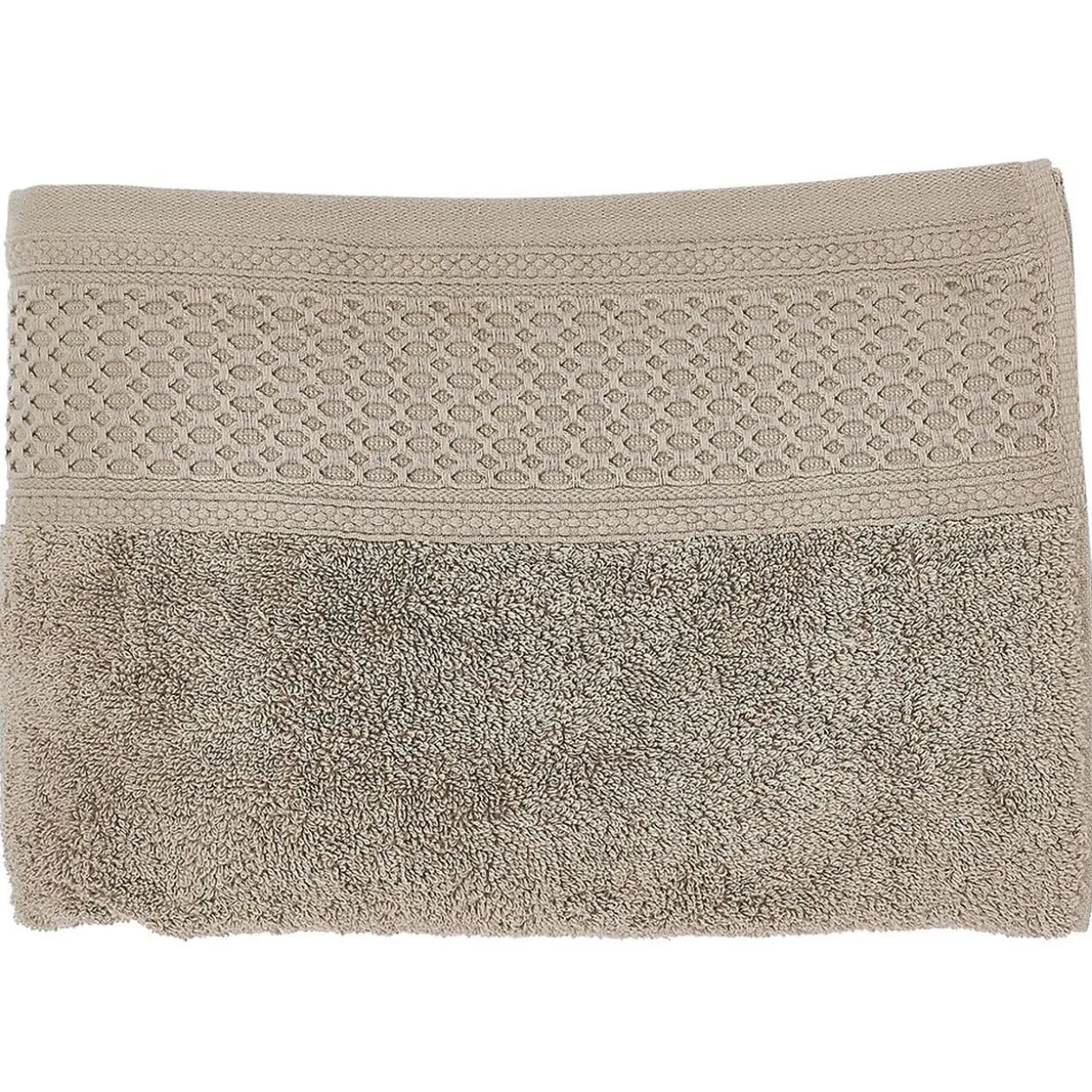 Drap de douche en coton taupe 70x130 cm