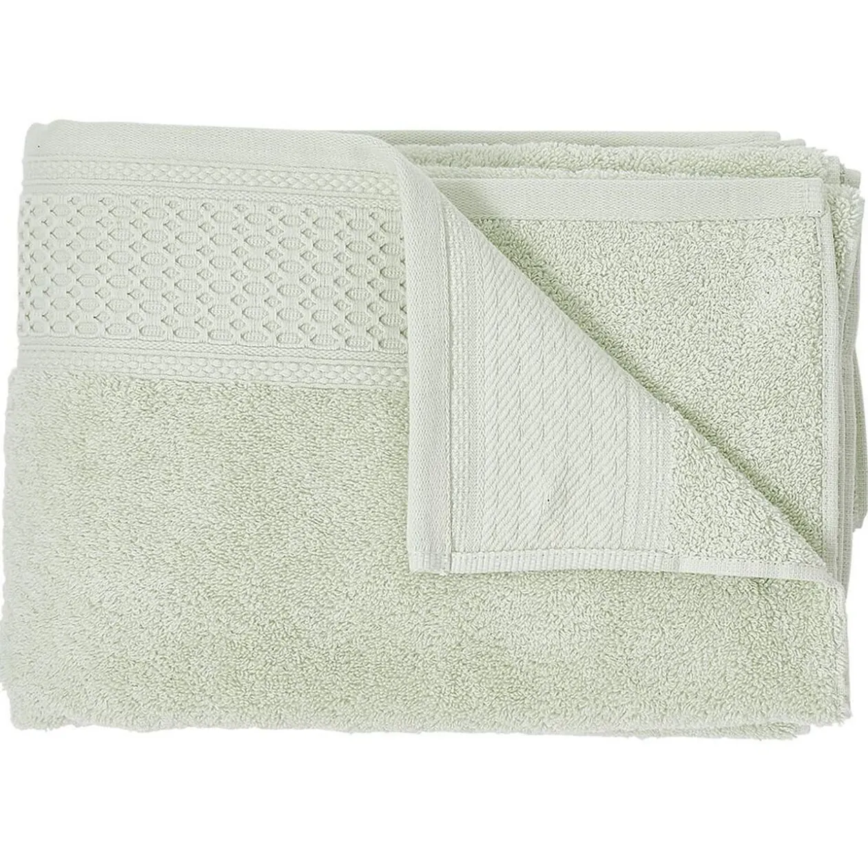 Drap de douche en coton vert 70x130 cm