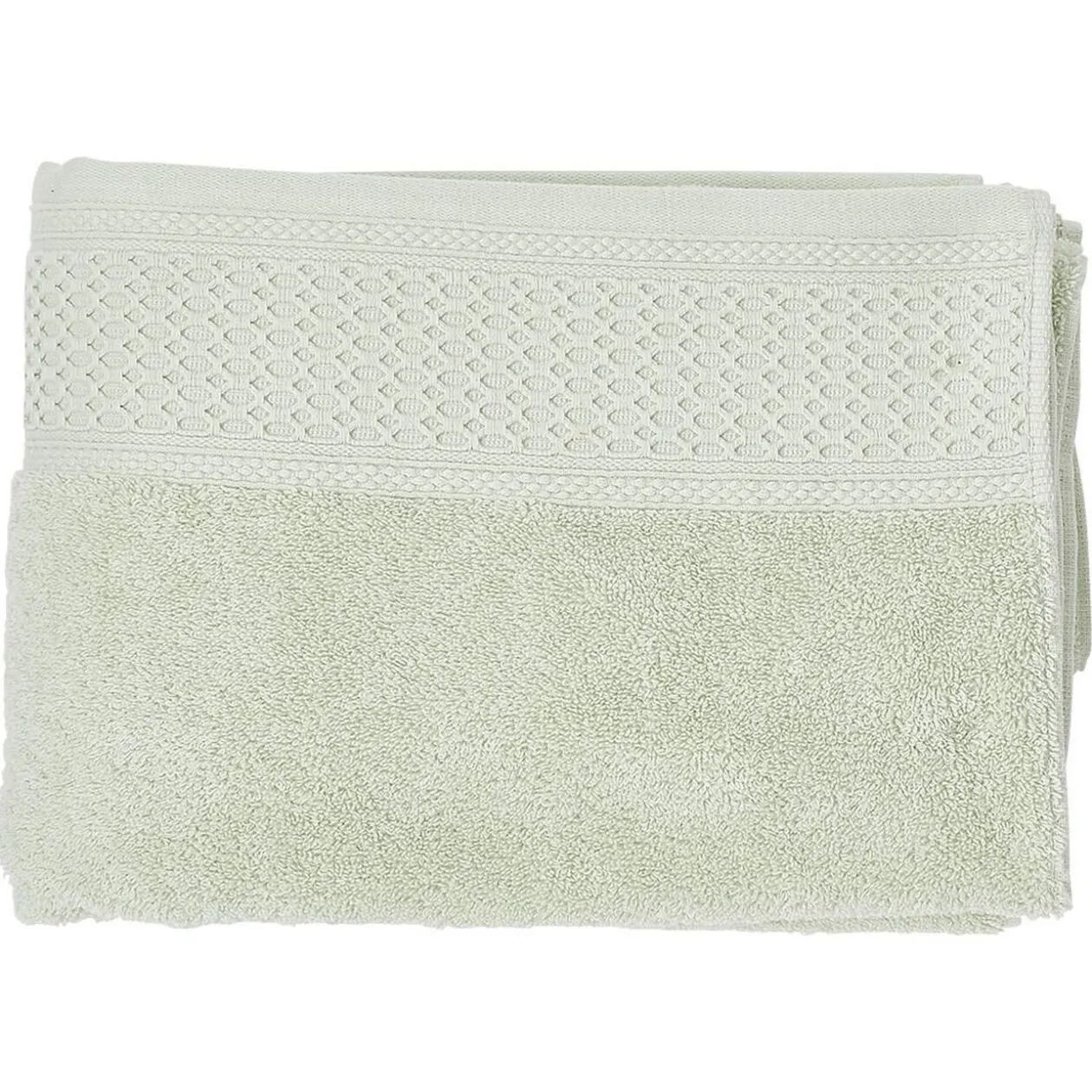 Drap de douche en coton vert 70x130 cm