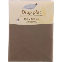 Drap de lit 1 personne chocolat