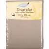Drap de lit 2 personnes taupe