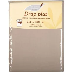 Drap de lit 2 personnes taupe