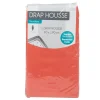 Drap housse 1 personne corail