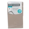 Drap housse 1 personne taupe