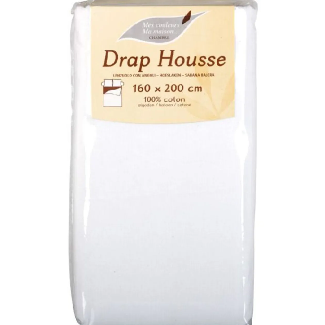 Drap housse 2 personnes blanc