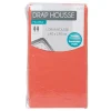 Drap housse 2 personnes corail
