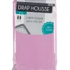 Drap housse 2 personnes rose