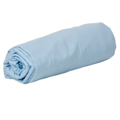 Drap housse 1 place bleu ciel uni 90 x 190 cm