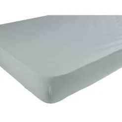 Drap housse 1 place vert d'eau uni 90 x 190 cm