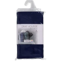 Drap housse 1 place 90x190cm multicolore polyester