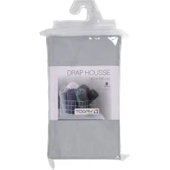 Drap housse 1 place 140x190cm multicolore 100% polyester