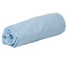 Drap housse 2 places bleu ciel uni 140 x 190 cm