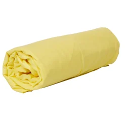 Drap housse 2 places jaune uni 140 x 190 cm