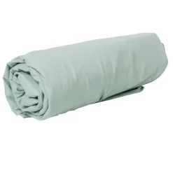 Drap housse 2 places vert d'eau uni 160 x 200 cm