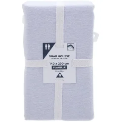 Drap housse flanelle uni L140X200 cm