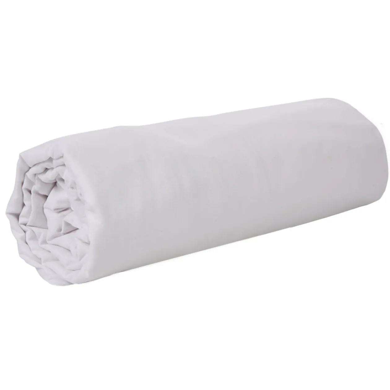 Drap housse grande taille uni blanc 2 personnes