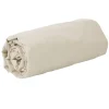 Drap housse grande taille uni couleur lin 2 personnes