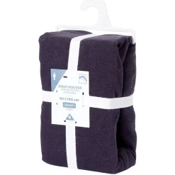 Drap housse gris en coton 190X90 cm