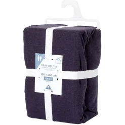 Drap housse gris en coton 200x160 cm