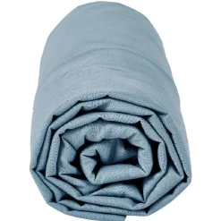 Drap housse uni 2 personnes bleu clair