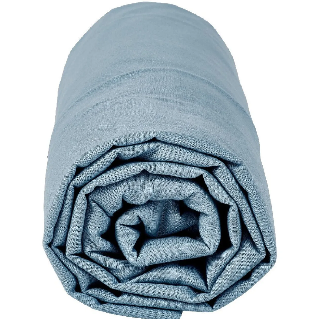 Drap housse uni 2 personnes bleu clair