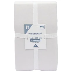 Drap housse uni 140 x 190 cm