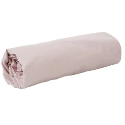 Drap housse uni rose clair 1 personne