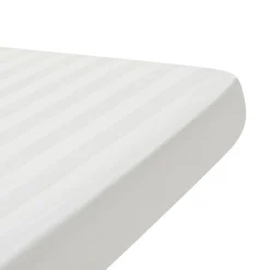 Drap housse 160x200 cm satin de coton Blanc