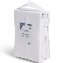 Drap housse 180x200cm 100% coton blanc