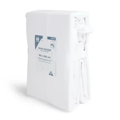 Drap housse 180x200cm 100% coton blanc