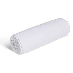 Drap housse 160x200cm 100% coton blanc