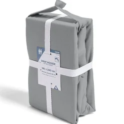 Drap housse 160x200cm 100% coton gris clair